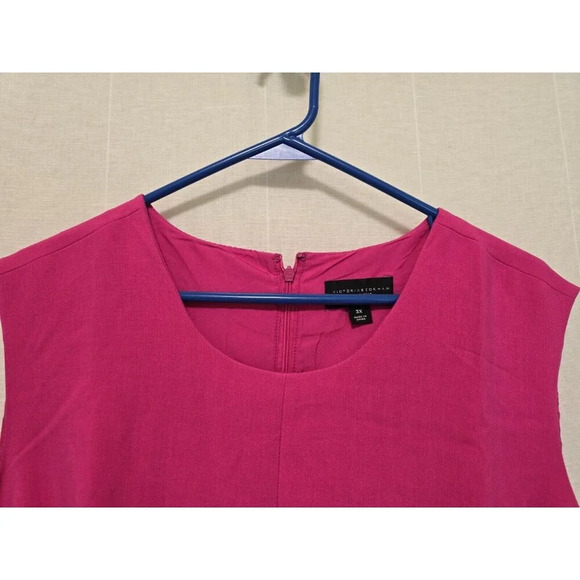 Victoria Beckham Womens 3X Fuchsia pink Twill Tank Top - Picture 7 of 8
